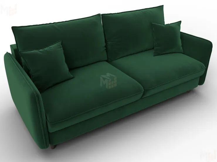 Диван прямой Лига-064 НПБ ( SEVEN 626 зеленый )