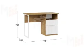 Стол письменный Хилтон Тип 1 - 404.005.000 Белый матовый