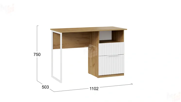 Стол письменный Хилтон Тип 1 - 404.005.000 Белый матовый