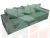 Диван прямой Дубай Лайт полки слева ( Зеленый )