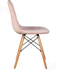 Стул обеденный DOBRIN BENNET (ножки светлый бук, пудрово-розовый велюр (HLR-39))