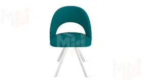 Стул Гэтсби К2 Белый матовый, Велюр Confetti Izumrud