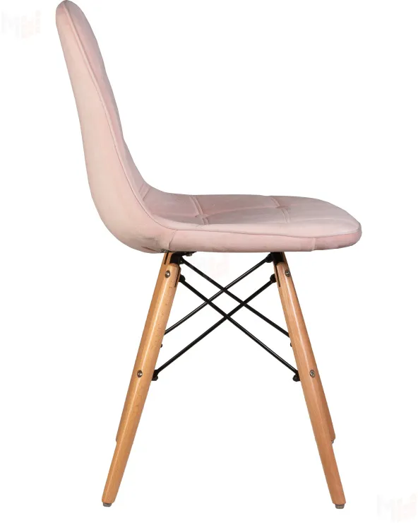 Стул обеденный DOBRIN BENNET (ножки светлый бук, пудрово-розовый велюр (HLR-39))