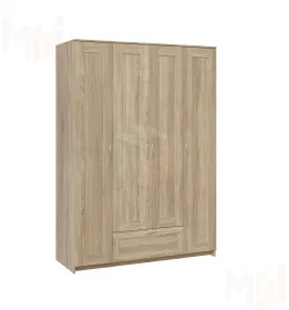 Шкаф Сириус 4 двери 1 ящик (сонома)