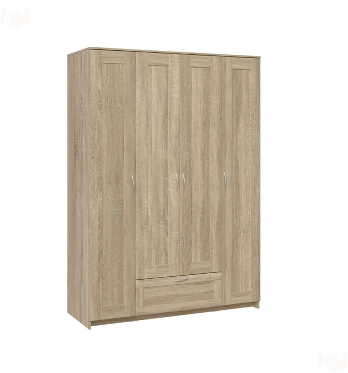 Шкаф Сириус 4 двери 1 ящик (сонома)