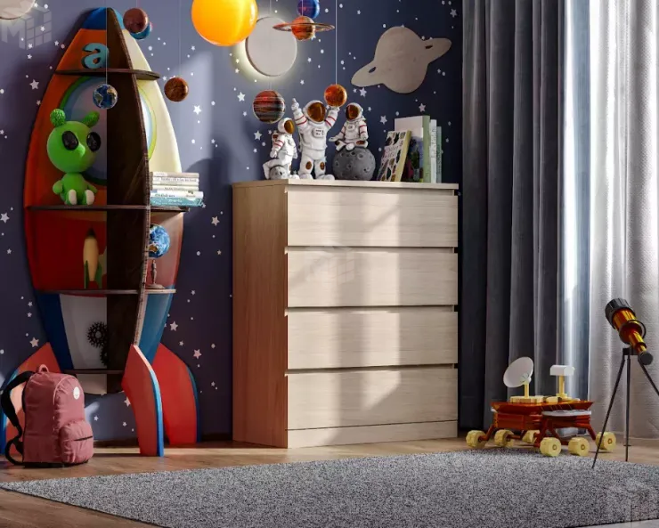 Комод Варма 4 дуб беленый