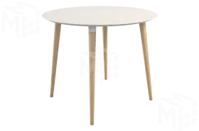 Стол обеденный Сканди 2 белый/светлый лак