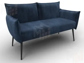 Диван прямой Лига-083 ( велюр TOWER 13 синий )