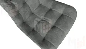 Стул BOSTON  Белый муар, Велюр V003 темно-серый