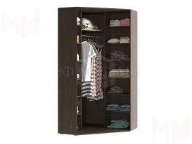 Шкаф Ким угловой универсальный (сонома/белый глянец)