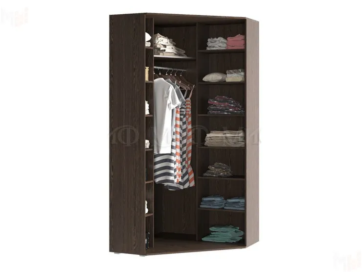 Шкаф Ким угловой универсальный (сонома/белый глянец)