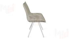 Стул Фэнди К4  Белый матовый, Велюр Confetti Smoke