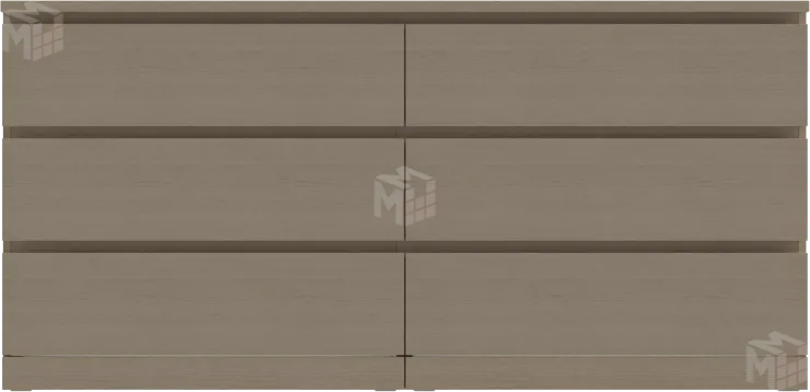 Комод Варма 6Д дуб беленый