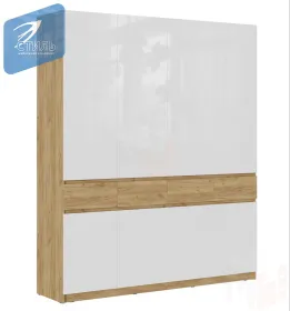 Шкаф Бостон ШК-004 (МДФ белый глянец)