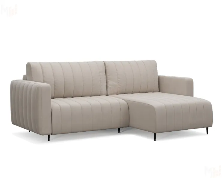 Угловой диван Флорент (Бархат бежевый STAR VELVET 6 LIGHT BEIGE)