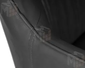 Стул обеденный DOBRIN DANIEL (черные ножки, винтажная антрацитовая экокожа (RU-08))