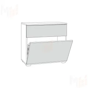 Тумба для обуви  Октава белый шагрень 16.127