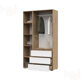 Шкаф 3х створчатый Хелен ШК 06  дуб крафт золото -белый