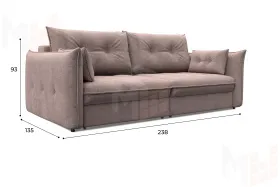 Диван прямой Лига-100 НПБ ( TOWER 05 бежевый )