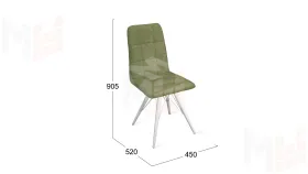 Стул Аспен К3 Белый матовый, Велюр Duna Olive