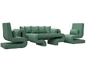 Набор Волна-2 (стол, диван, 2 кресла)