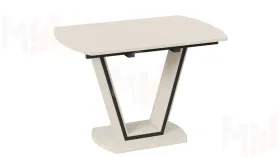 Стол обеденный Дели Тип 2 Бежевый софт, Стекло матовое бежевое