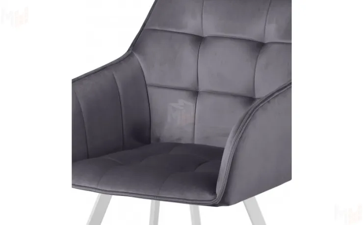 Кресло поворотное Мони Confetti темно-серый H-15/белый