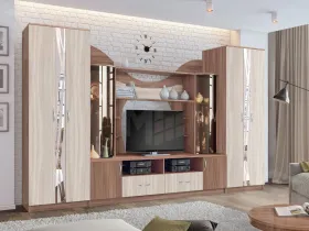 Гостиная Аллегро 5 Ясень Темный/Ясень Светлый