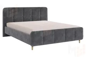 Кровать с основанием Грета 160х200 см грей алькантара