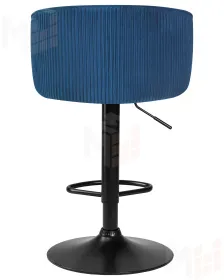 Стул барный DOBRIN DARCY BLACK (синий велюр (1922-20))