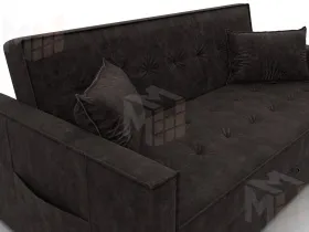 Диван прямой Лига-104 (160) ( BRUT 17 коричневый )