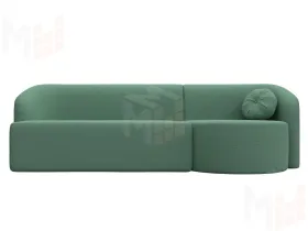Диван прямой Лига-027 угол правый ( Амур зеленый )