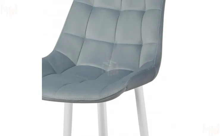 Полубарный поворотный стул Эйден Confetti dusty bluet/белый