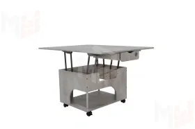 Стол-трансформер Стэп Цемент Светлый