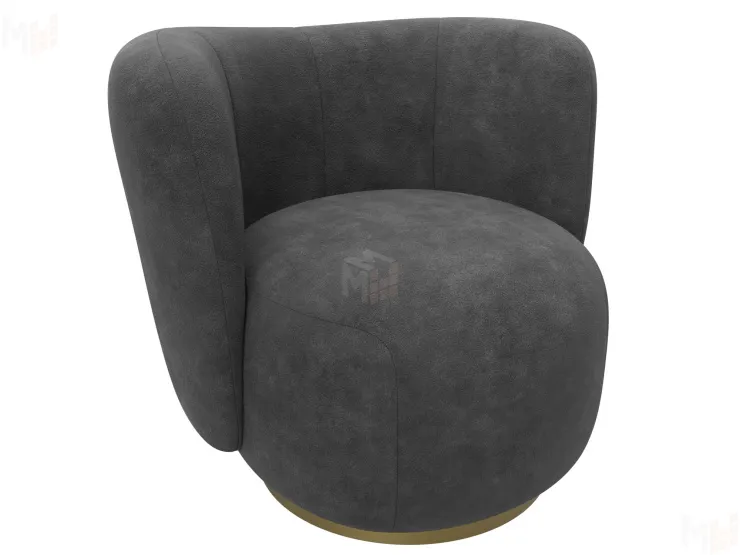 Кресло Лига-072 ( велюр BRUT 16 темно-серый )