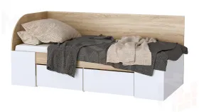 Кровать-софа КР900  Беатрис Сонома-Белый глянец