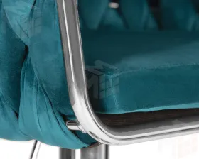 Стул барный DOBRIN MARCEL (морской волны велюр (MJ9-99))