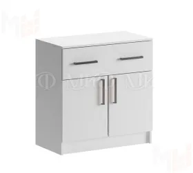 Комод Бася с ящиком, 2 двери (белый)