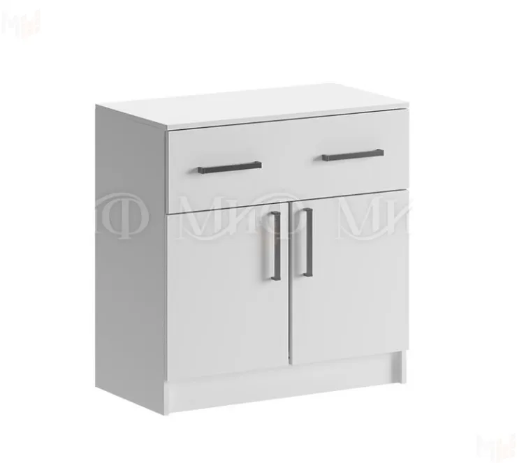 Комод Бася с ящиком, 2 двери (белый)