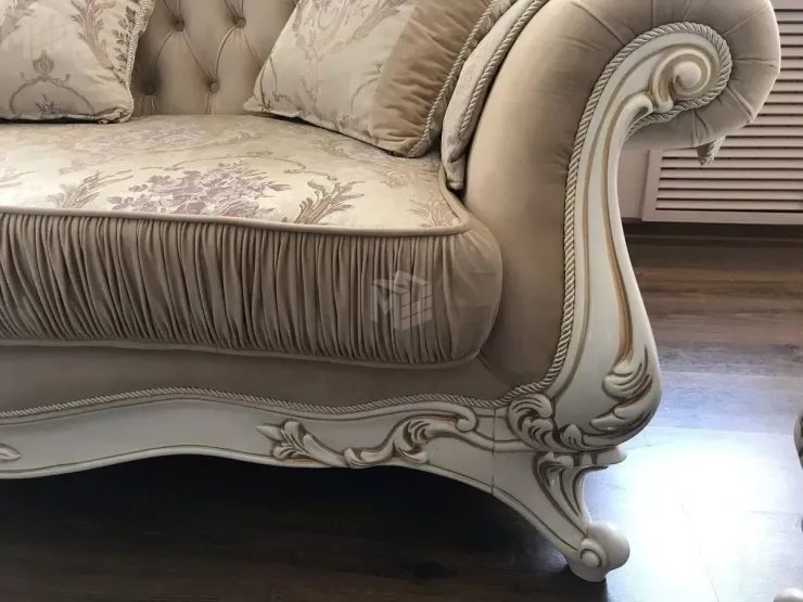 Диван Мона Лиза 3х местный белый глянец