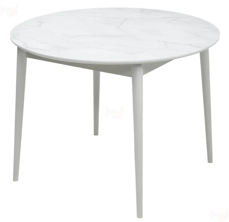 Стол BOLERO 105 см Белый Мрамор, HPL / Белый