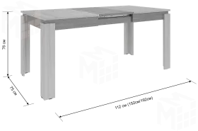 Стол обеденный раздвижной Гермес 2 дуб крафт золотой/белое дерево