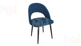 Стул Гэтсби К1К Черный муар, Велюр Confetti Blue