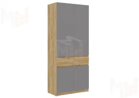 Шкаф Бостон ШК-001 (крафт золотой/серый шифер)