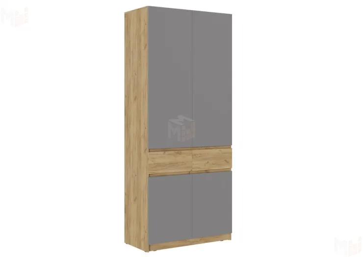 Шкаф Бостон ШК-001 (крафт золотой/серый шифер)