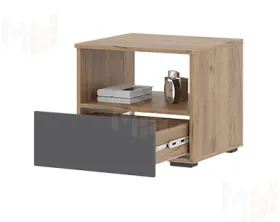 Тумба прикроватная Хелен ТБ 01 дуб крафт золото - серый графит