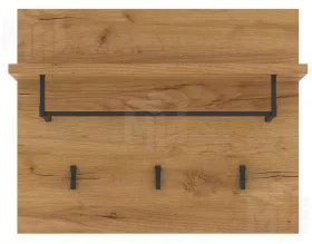 Вешалка ГРЕТТА  500  с полкой Дуб Крафт золотой