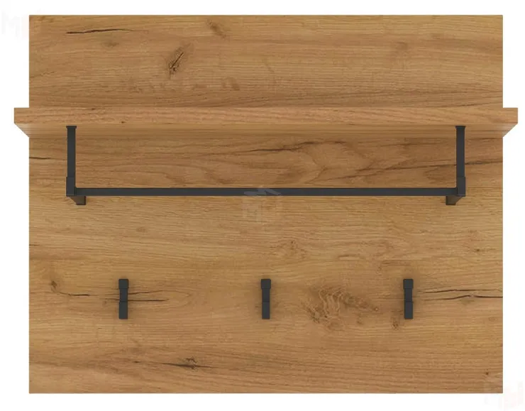 Вешалка ГРЕТТА  500  с полкой Дуб Крафт золотой