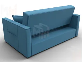 Диван прямой Лига-104 (140) ( Амур 10 голубой )