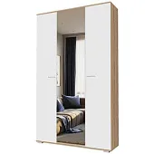 Шкаф с зеркалом ИТАЛИЯ ШК-1300 сонома/белый глянец